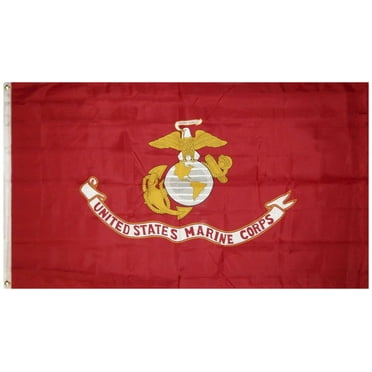 3x5 USMC Seal Crest Marine Corp Semper Fi Red Flag 3'x5' Banner Super Polyester